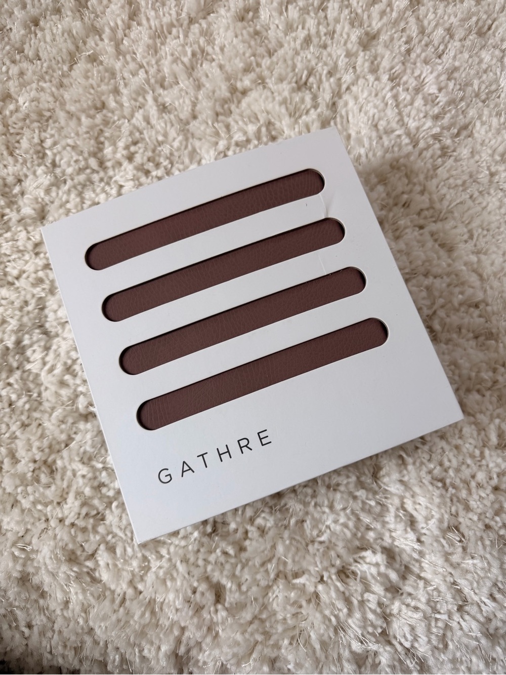 Gathre Leather Table Runner Currant Color 13ft long